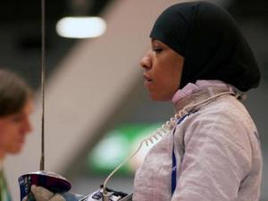 Ibtihaj Muhammad Fencing at the Cincinnati NAC