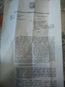 surat pemberitahuan 2 penggusuran kawasan luar batang, pasar ikan. - Copy