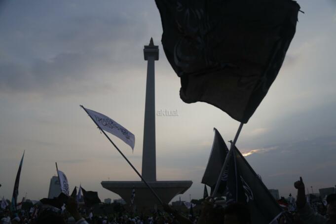 Sebagian Peserta Reuni 212 Mulai Meninggalkan Monas 